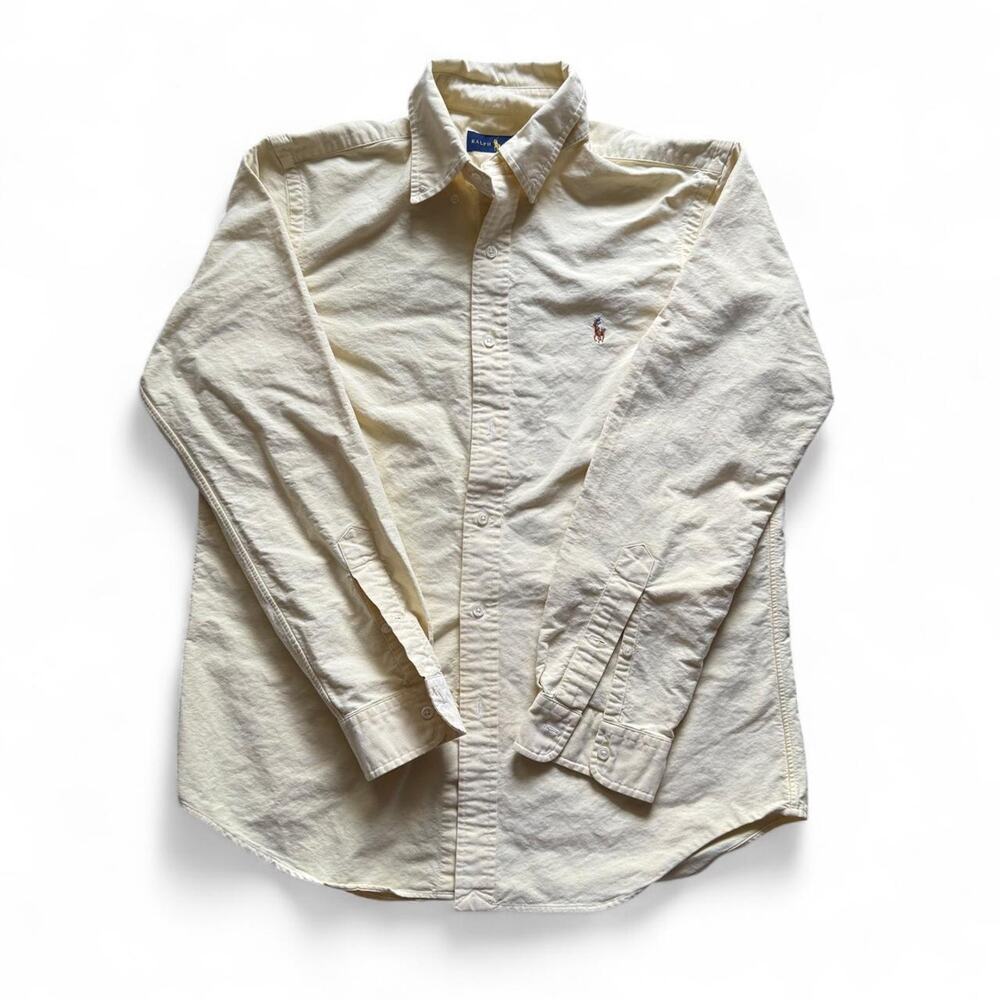 RALPH LAUREN Yellow Oxford Button-Up Shirt